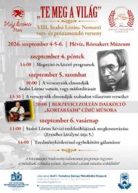 Te meg a vil�g - VIII. Szab� L�rinc Nemzeti vers- �s pr�zamond� verseny